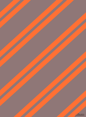 42 degree angle dual stripes lines, 18 pixel lines width, 10 and 67 pixel line spacing, Burnt Orange and Bazaar dual two line striped seamless tileable