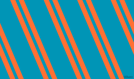 113 degree angles dual striped line, 19 pixel line width, 12 and 72 pixels line spacing, Burnt Orange and Bondi Blue dual two line striped seamless tileable