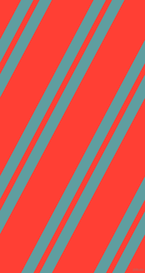 62 degree angles dual striped line, 36 pixel line width, 18 and 122 pixels line spacing, Cadet Blue and Red Orange dual two line striped seamless tileable