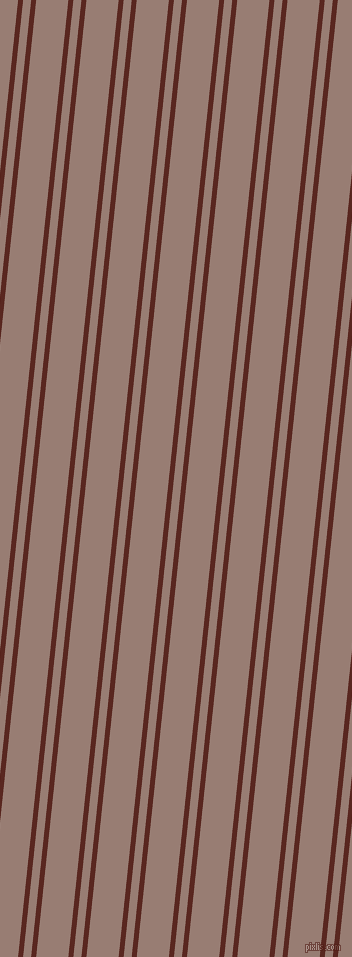 84 degree angles dual striped line, 5 pixel line width, 8 and 32 pixels line spacing, Caput Mortuum and Hemp dual two line striped seamless tileable