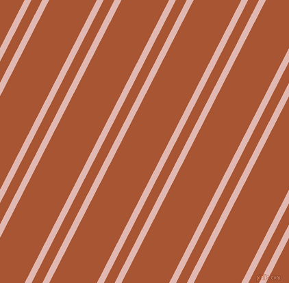 63 degree angle dual striped line, 9 pixel line width, 14 and 62 pixel line spacing, Cavern Pink and Vesuvius dual two line striped seamless tileable