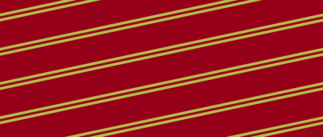12 degree angles dual stripe line, 9 pixel line width, 8 and 87 pixels line spacing, Celery and Carmine dual two line striped seamless tileable