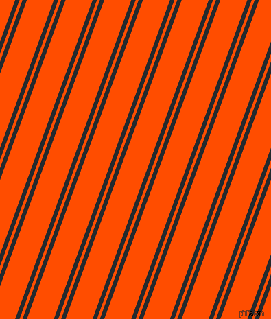70 degree angle dual stripes line, 6 pixel line width, 4 and 37 pixel line spacing, Cinder and Vermilion dual two line striped seamless tileable