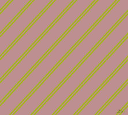 47 degree angle dual striped lines, 4 pixel lines width, 4 and 42 pixel line spacing, Citrus and Rosy Brown dual two line striped seamless tileable