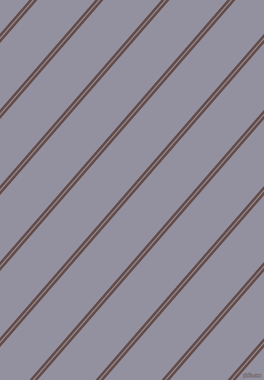 49 degree angles dual striped line, 5 pixel line width, 2 and 85 pixels line spacing, Congo Brown and Grey Suit dual two line striped seamless tileable