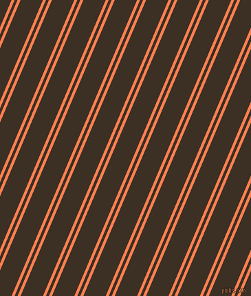 67 degree angle dual stripes lines, 4 pixel lines width, 4 and 30 pixel line spacing, Coral and Cola dual two line striped seamless tileable