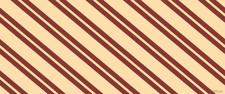 140 degree angles dual striped line, 16 pixel line width, 8 and 43 pixels line spacing, Crab Apple and Navajo White dual two line striped seamless tileable