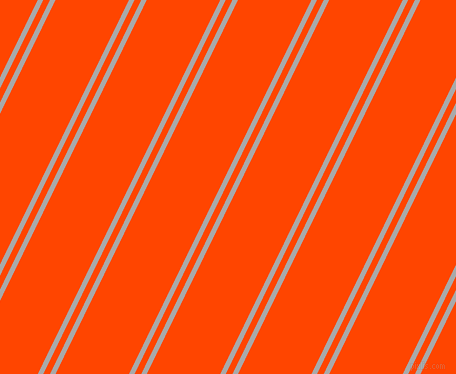 64 degree angle dual stripes lines, 5 pixel lines width, 6 and 66 pixel line spacing, Dark Gray and Orange Red dual two line striped seamless tileable