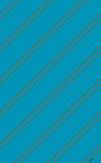 44 degree angle dual striped lines, 5 pixel lines width, 10 and 61 pixel line spacing, Dark Green Copper and Bondi Blue dual two line striped seamless tileable