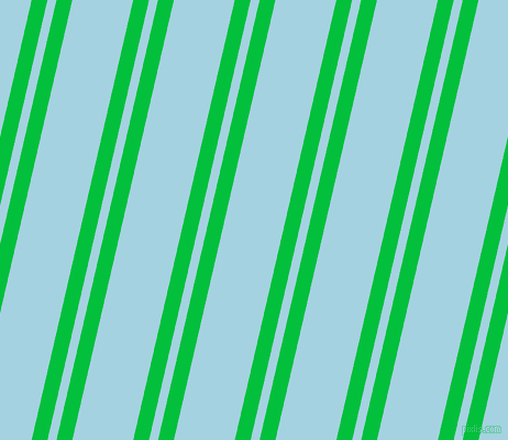 77 degree angles dual striped lines, 14 pixel lines width, 8 and 54 pixels line spacing, Dark Pastel Green and French Pass dual two line striped seamless tileable