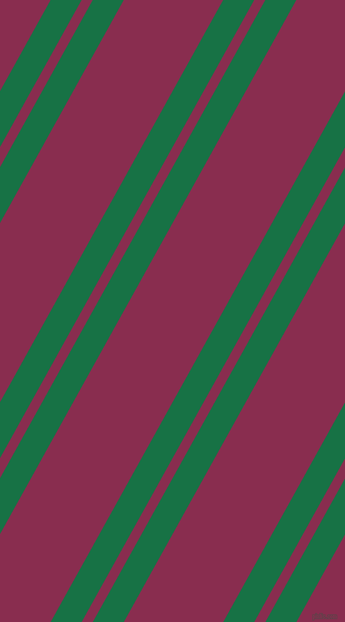 61 degree angles dual striped lines, 39 pixel lines width, 14 and 125 pixels line spacing, Dark Spring Green and Disco dual two line striped seamless tileable