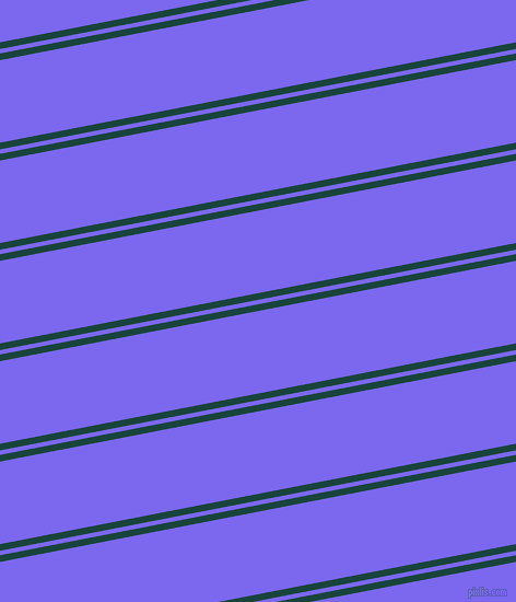 11 degree angle dual stripes lines, 6 pixel lines width, 4 and 74 pixel line spacing, Deep Teal and Medium Slate Blue dual two line striped seamless tileable