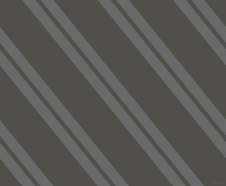 129 degree angles dual stripes line, 34 pixel line width, 14 and 116 pixels line spacing, Dim Gray and Dune dual two line striped seamless tileable