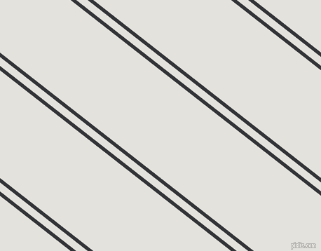142 degree angle dual striped lines, 5 pixel lines width, 10 and 121 pixel line spacing, Ebony Clay and Wan White dual two line striped seamless tileable