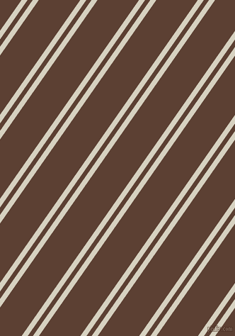 55 degree angles dual stripe line, 7 pixel line width, 6 and 48 pixels line spacing, Ecru White and Very Dark Brown dual two line striped seamless tileable