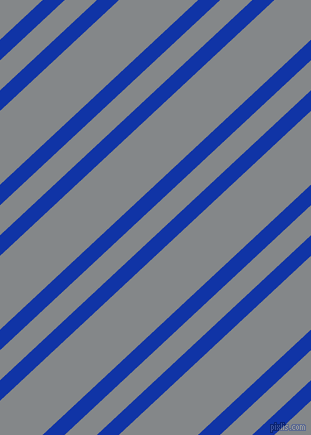 43 degree angle dual stripes lines, 15 pixel lines width, 22 and 54 pixel line spacing, Egyptian Blue and Aluminium dual two line striped seamless tileable