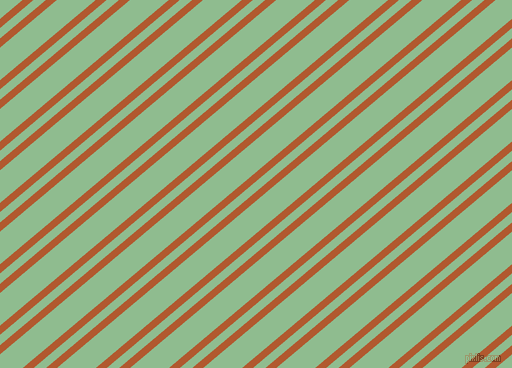 40 degree angle dual stripes lines, 7 pixel lines width, 8 and 25 pixel line spacing, Fiery Orange and Dark Sea Green dual two line striped seamless tileable