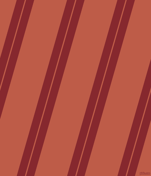 74 degree angle dual striped line, 27 pixel line width, 4 and 109 pixel line spacing, Flame Red and Flame Pea dual two line striped seamless tileable