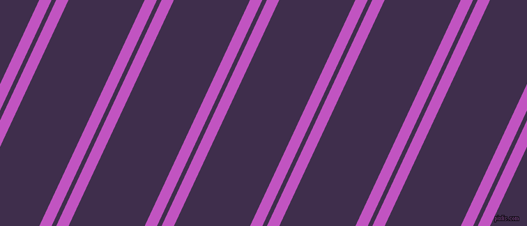 65 degree angles dual striped line, 16 pixel line width, 6 and 99 pixels line spacing, Fuchsia and Jagger dual two line striped seamless tileable