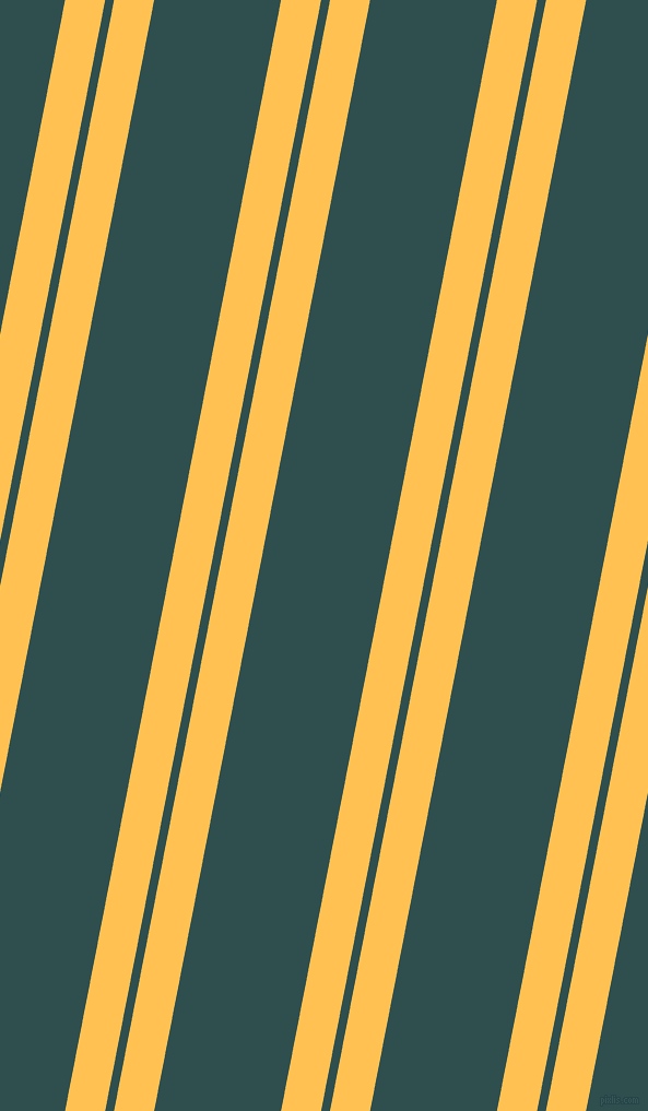 79 degree angle dual striped line, 36 pixel line width, 8 and 114 pixel line spacing, Golden Tainoi and Dark Slate Grey dual two line striped seamless tileable