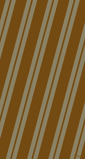 75 degree angles dual striped line, 16 pixel line width, 6 and 41 pixels line spacing, Granite Green and Raw Umber dual two line striped seamless tileable
