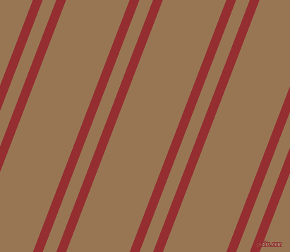69 degree angles dual stripe lines, 13 pixel lines width, 18 and 84 pixels line spacing, Guardsman Red and Pale Brown dual two line striped seamless tileable