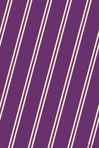 75 degree angles dual stripe line, 5 pixel line width, 6 and 51 pixels line spacing, Half Dutch White and Seance dual two line striped seamless tileable