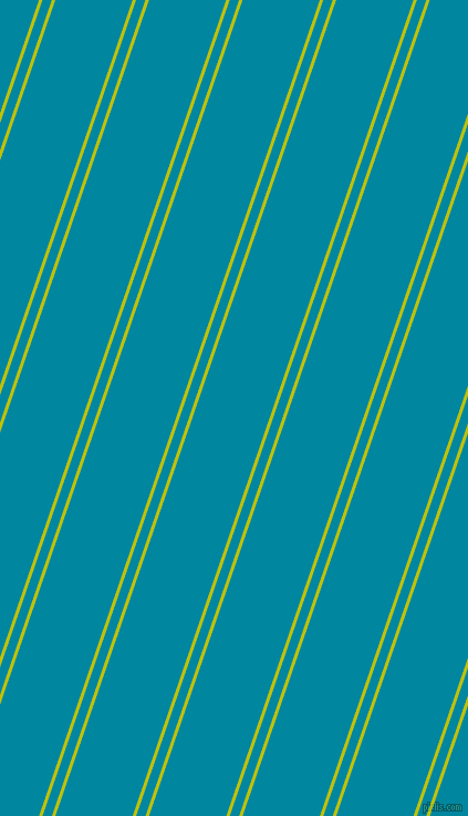 71 degree angles dual striped line, 3 pixel line width, 8 and 66 pixels line spacing, La Rioja and Eastern Blue dual two line striped seamless tileable