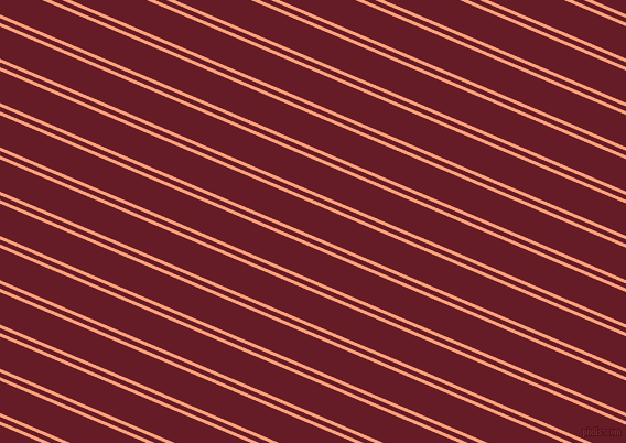157 degree angle dual stripes lines, 3 pixel lines width, 4 and 27 pixel line spacing, Light Salmon and Pohutukawa dual two line striped seamless tileable