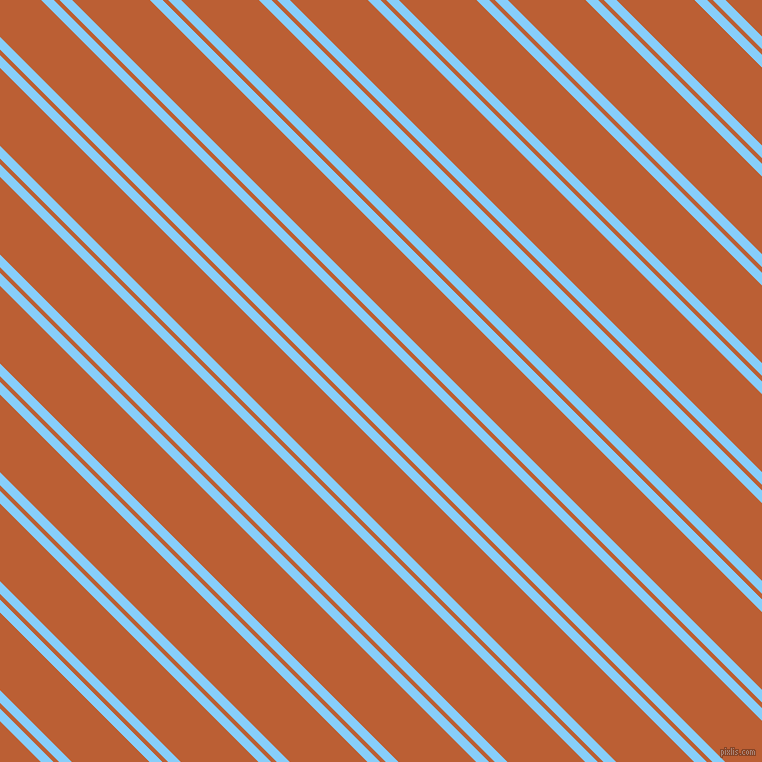 135 degree angles dual stripe line, 9 pixel line width, 4 and 55 pixels line spacing, Light Sky Blue and Smoke Tree dual two line striped seamless tileable