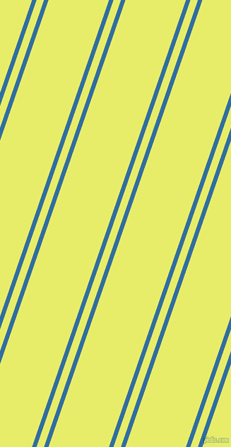 71 degree angle dual stripes lines, 6 pixel lines width, 10 and 81 pixel line spacing, Lochmara and Honeysuckle dual two line striped seamless tileable