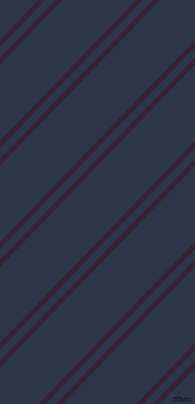 46 degree angles dual stripe line, 10 pixel line width, 14 and 103 pixels line spacing, Mardi Gras and Licorice dual two line striped seamless tileable