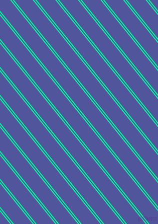 129 degree angles dual striped line, 2 pixel line width, 2 and 29 pixels line spacing, Medium Spring Green and Governor Bay dual two line striped seamless tileable