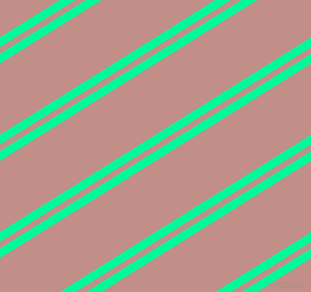 32 degree angles dual striped lines, 12 pixel lines width, 8 and 87 pixels line spacing, Medium Spring Green and Oriental Pink dual two line striped seamless tileable