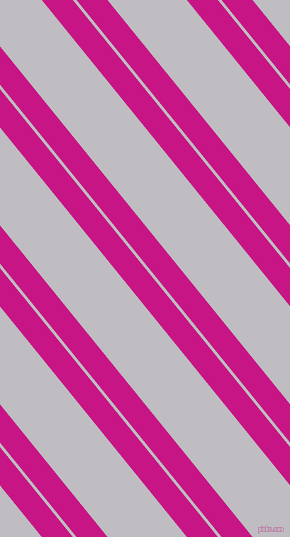 129 degree angles dual striped lines, 34 pixel lines width, 4 and 87 pixels line spacing, Medium Violet Red and French Grey dual two line striped seamless tileable