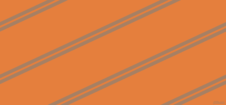 25 degree angle dual striped line, 11 pixel line width, 6 and 126 pixel line spacing, Medium Wood and Pizazz dual two line striped seamless tileable