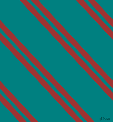 133 degree angles dual stripes line, 18 pixel line width, 10 and 93 pixels line spacing, Milano Red and Teal dual two line striped seamless tileable