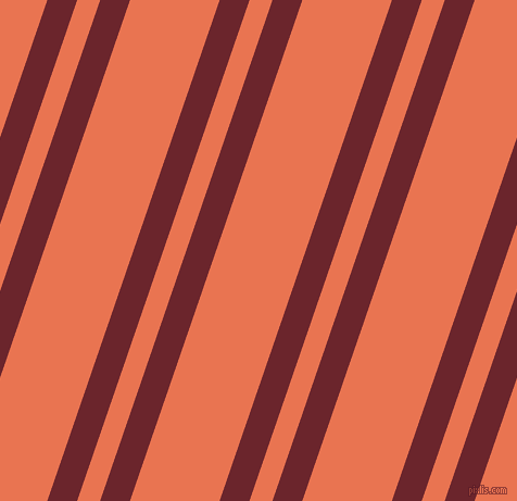 71 degree angles dual striped line, 26 pixel line width, 20 and 78 pixels line spacing, Monarch and Burnt Sienna dual two line striped seamless tileable