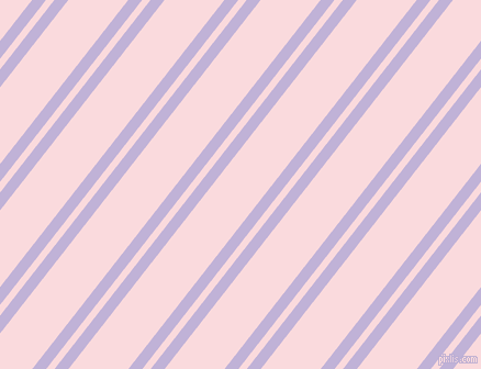 52 degree angle dual stripe lines, 10 pixel lines width, 6 and 43 pixel line spacing, Moon Raker and Pale Pink dual two line striped seamless tileable