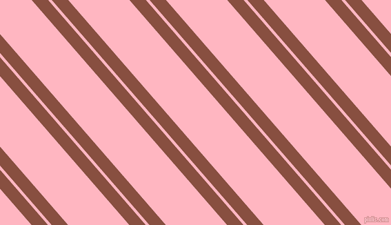 131 degree angles dual striped lines, 18 pixel lines width, 4 and 67 pixels line spacing, Mule Fawn and Light Pink dual two line striped seamless tileable