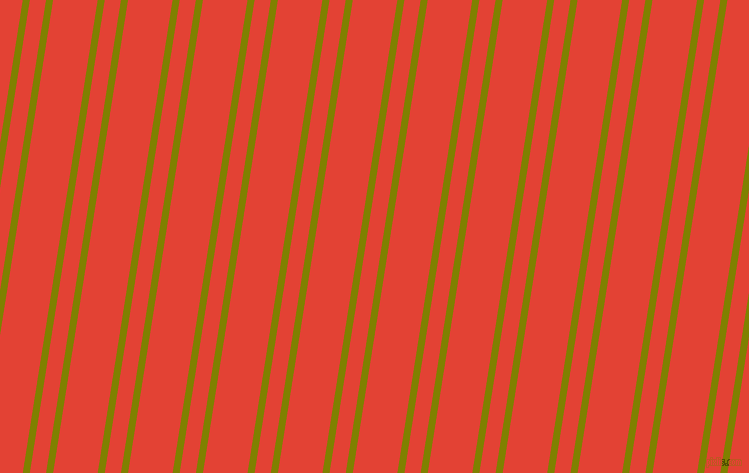 81 degree angle dual stripe lines, 7 pixel lines width, 16 and 44 pixel line spacing, Olive and Cinnabar dual two line striped seamless tileable