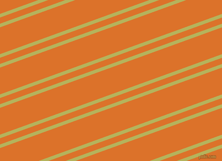 20 degree angle dual striped lines, 7 pixel lines width, 12 and 52 pixel line spacing, Olive Green and Tahiti Gold dual two line striped seamless tileable