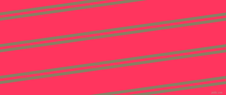 8 degree angle dual stripes line, 9 pixel line width, 8 and 75 pixel line spacing, Olive Haze and Radical Red dual two line striped seamless tileable