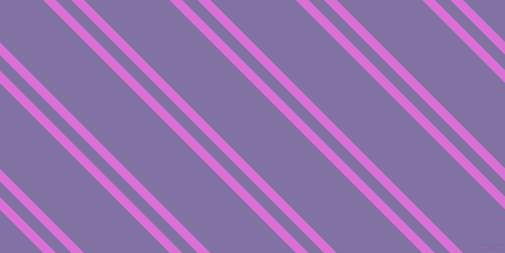 135 degree angle dual striped line, 13 pixel line width, 16 and 88 pixel line spacing, Orchid and Deluge dual two line striped seamless tileable