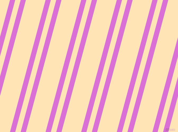 75 degree angles dual stripes line, 19 pixel line width, 20 and 72 pixels line spacing, Orchid and Moccasin dual two line striped seamless tileable
