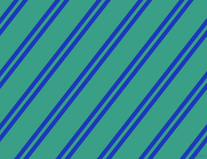 52 degree angle dual stripe line, 14 pixel line width, 10 and 72 pixel line spacing, Persian Blue and Gossamer dual two line striped seamless tileable