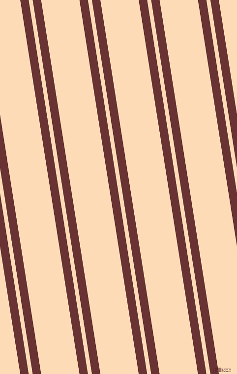 99 degree angle dual stripe line, 17 pixel line width, 8 and 77 pixel line spacing, Persian Plum and Sandy Beach dual two line striped seamless tileable