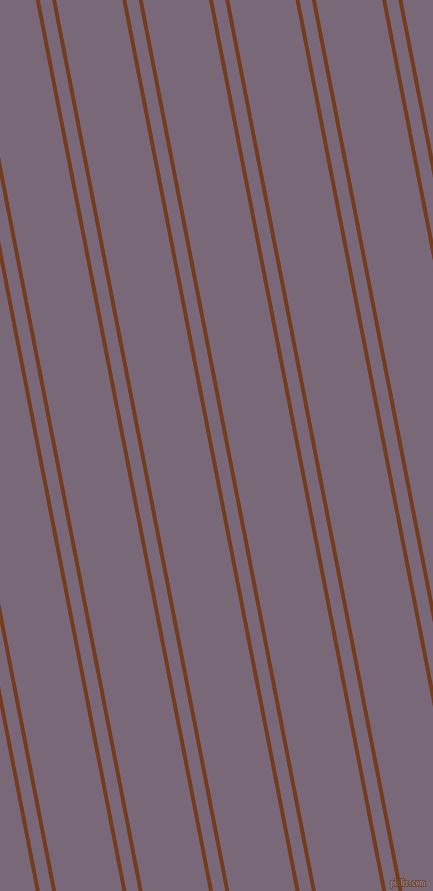101 degree angle dual stripes line, 4 pixel line width, 12 and 65 pixel line spacing, Peru Tan and Old Lavender dual two line striped seamless tileable