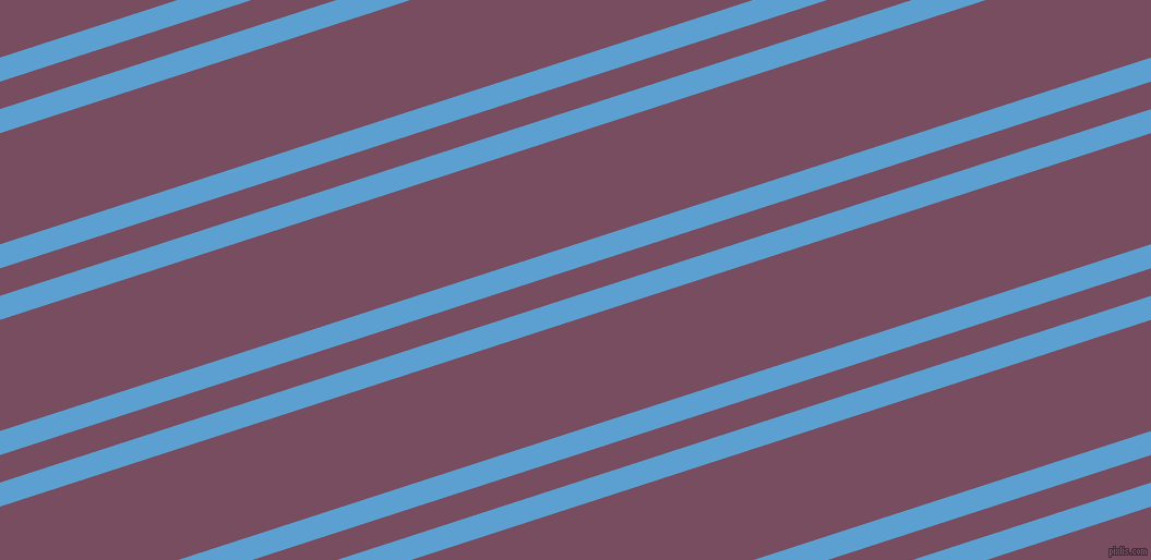 18 degree angle dual stripes lines, 21 pixel lines width, 24 and 97 pixel line spacing, Picton Blue and Cosmic dual two line striped seamless tileable