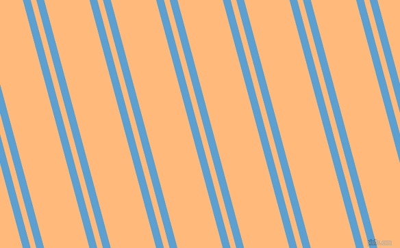 105 degree angles dual stripes lines, 11 pixel lines width, 8 and 64 pixels line spacing, Picton Blue and Macaroni And Cheese dual two line striped seamless tileable